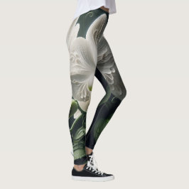 Weiße Orchidee Leggings