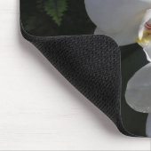 Weiße Orchidee Mousepad (Ecke)