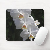 Weiße Orchidee Mousepad (Mit Mouse)