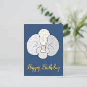 Weiße Orchidee Postkarte (Stehend Vorderseite)