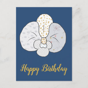 Weiße Orchidee Postkarte