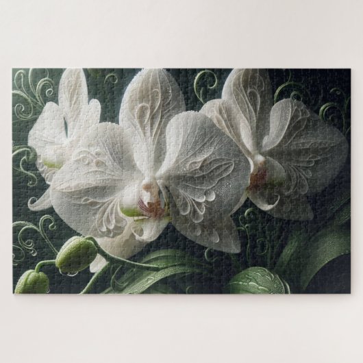 Weiße Orchidee Puzzle (Horizontal)