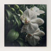 Weiße Orchidee Puzzle (Horizontal)