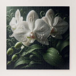 Weiße Orchidee Puzzle