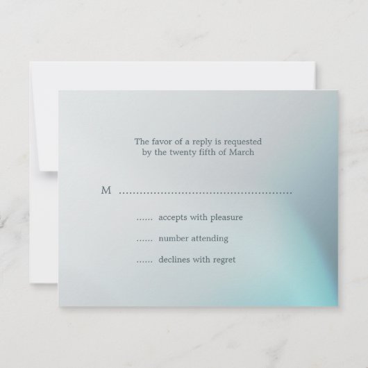 Weiße Orchidee - RSVP-Karte Hochzeit RSVP Karte (Rückseite)