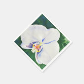Weiße Orchidee Serviette (Ecke)