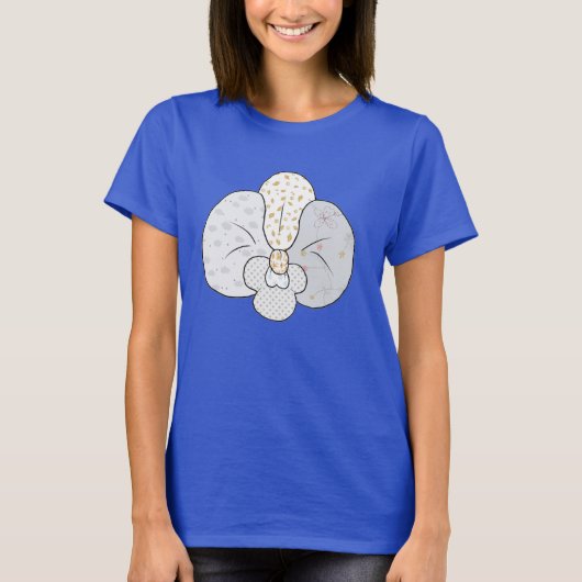 weiße Orchidee T-Shirt (Vorderseite)