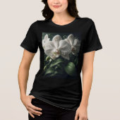 Weiße Orchidee Tri-Blend Shirt (Vorderseite)
