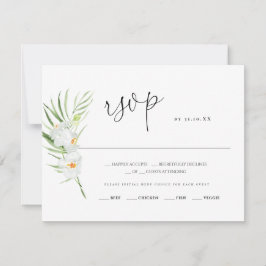 Weiße Orchidee | UAWG einer Hochzeitkarte RSVP Karte
