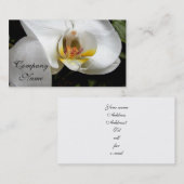 Weiße Orchidee Visitenkarte (Vorne/Hinten)