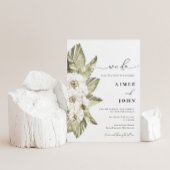 Weiße Orchidee wir machen Einladung Hochzeit