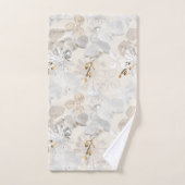 Weiße Orchideen auf einer hellen Creme Badhandtuch Set (Handtuch)