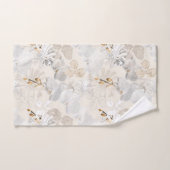 Weiße Orchideen auf einer hellen Creme Badhandtuch Set (Handtuch)