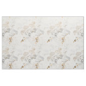 Weiße Orchideen auf einer hellen Creme Stoff (Fat Quarter (45,7 x 55,9 cm))