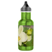 Weiße Orchideen auf grünem Hintergrund Trinkflasche (Rechts)