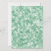 Weiße Orchideen auf grüner Trauung Einladung (Rückseite)