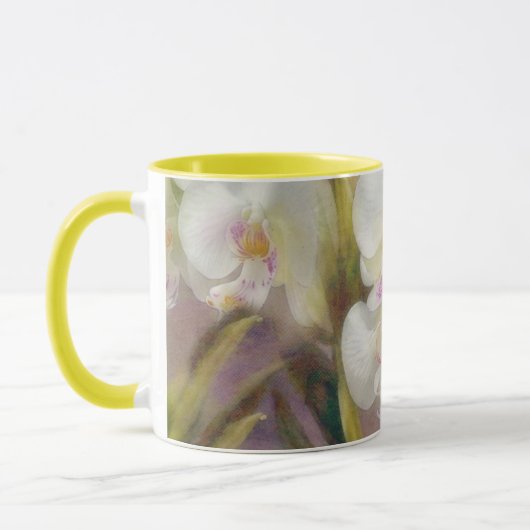 Weiße Orchideen Blume Blume Art Tasse Cup (Links)