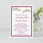 Weiße Orchideen-Blume Tropical Beach Hochzeit Einladung (Stehend Vorderseite)