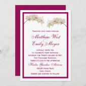 Weiße Orchideen-Blume Tropical Beach Hochzeit Einladung (Vorne/Hinten)