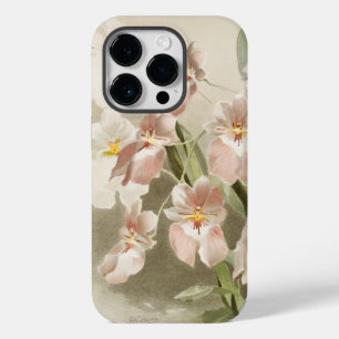 Weiße Orchideen-Blume Vintage alte Illustration Case-Mate iPhone 14 Pro Hülle