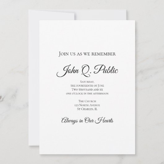 Weiße Orchideen-Blume zum Schwarzen Fest des Leben Einladung (Rückseite)