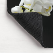 Weiße Orchideen-Blüte Mousepad (Ecke)