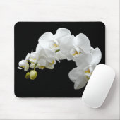 Weiße Orchideen-Blüte Mousepad (Mit Mouse)