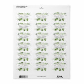 Weiße Orchideen Bohemische Blumenzwiebelzeit Adressaufkleber (Vorne)