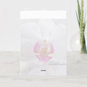 Weiße Orchideen - Danke Mutter für meine Hochzeit (Rückseite)