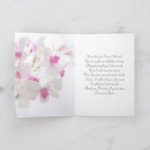 Weiße Orchideen Danke Mutter für meine Hochzeit (Innenseite)