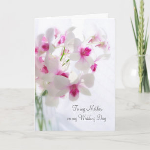 Weiße Orchideen Danke, Mutter, für meine Hochzeit Dankeskarte