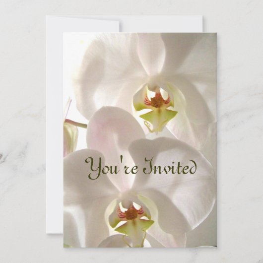 Weiße Orchideen_ Einladung (Vorderseite)