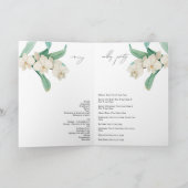 Weiße Orchideen Florale Hochzeitsordnung Programm (Innenseite)