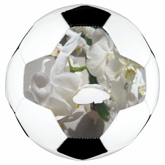 Weiße Orchideen-Fußball Fußball (Vorderseite)
