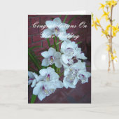 Weiße Orchideen, Glückwunsch zu deiner Hochzeit Karte (Gelbe Blume)