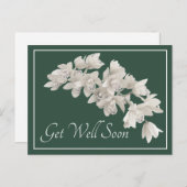 Weiße Orchideen Grüner Hintergrund wird bald gut Postkarte (Vorne/Hinten)