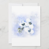 Weiße Orchideen Grünpflanzen Christliche Hochzeit Einladung (Rückseite)