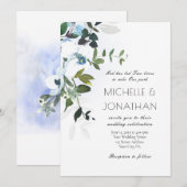 Weiße Orchideen Grünpflanzen Christliche Hochzeit Einladung (Vorne/Hinten)