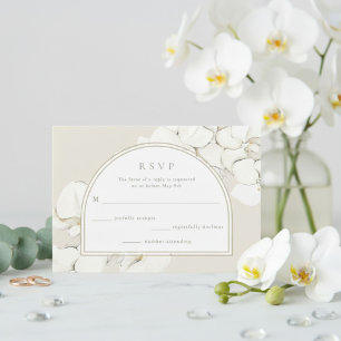 Weiße Orchideen-Hochzeit  RSVP Karte