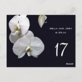 Weiße Orchideen Hochzeitskarte Postca Postkarte (Rückseite)