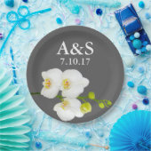 Weiße Orchideen Hochzeitskuppel - Ursprünge & Datu Pappteller (Party)