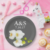 Weiße Orchideen Hochzeitskuppel - Ursprünge & Datu Pappteller (Party)