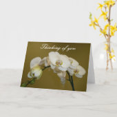 Weiße Orchideen Karte (Gelbe Blume)
