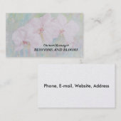 WEISSE ORCHIDEEN-KUNDENGERECHTE VISITENKARTEN VISITENKARTE (Vorne/Hinten)