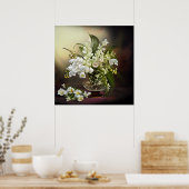 Weiße Orchideen Liege im Tal Schönes Bouquet Poster (Küche)