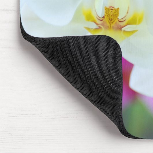 Weiße Orchideen Mousepad (Ecke)