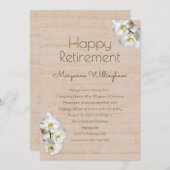 Weiße Orchideen Rustikale Party Einladung (Vorne/Hinten)