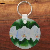 Weiße Orchideen Schlüsselanhänger (Vorderseite)