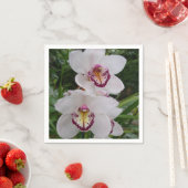 Weiße Orchideen Schöne tropische Blume Serviette (Beispiel)