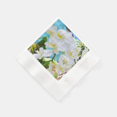 Weiße Orchideen Serviette (Ecke)